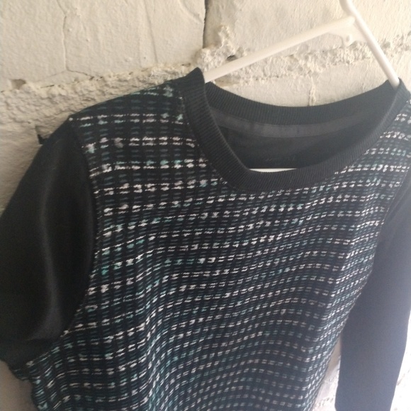 Merona Blue and White Knit Stripe Sweater - Picture 2 of 4